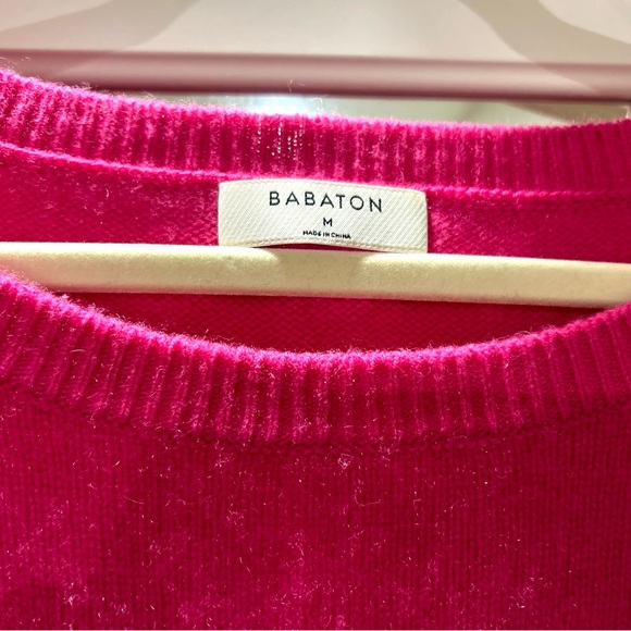 Aritzia cashmere pink relaxed boatneck sweater size m - Picture 4 of 4
